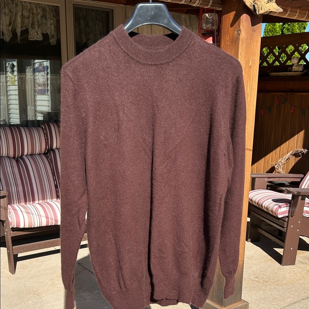 Men's Premium Crewneck Sweater in Deep Brown